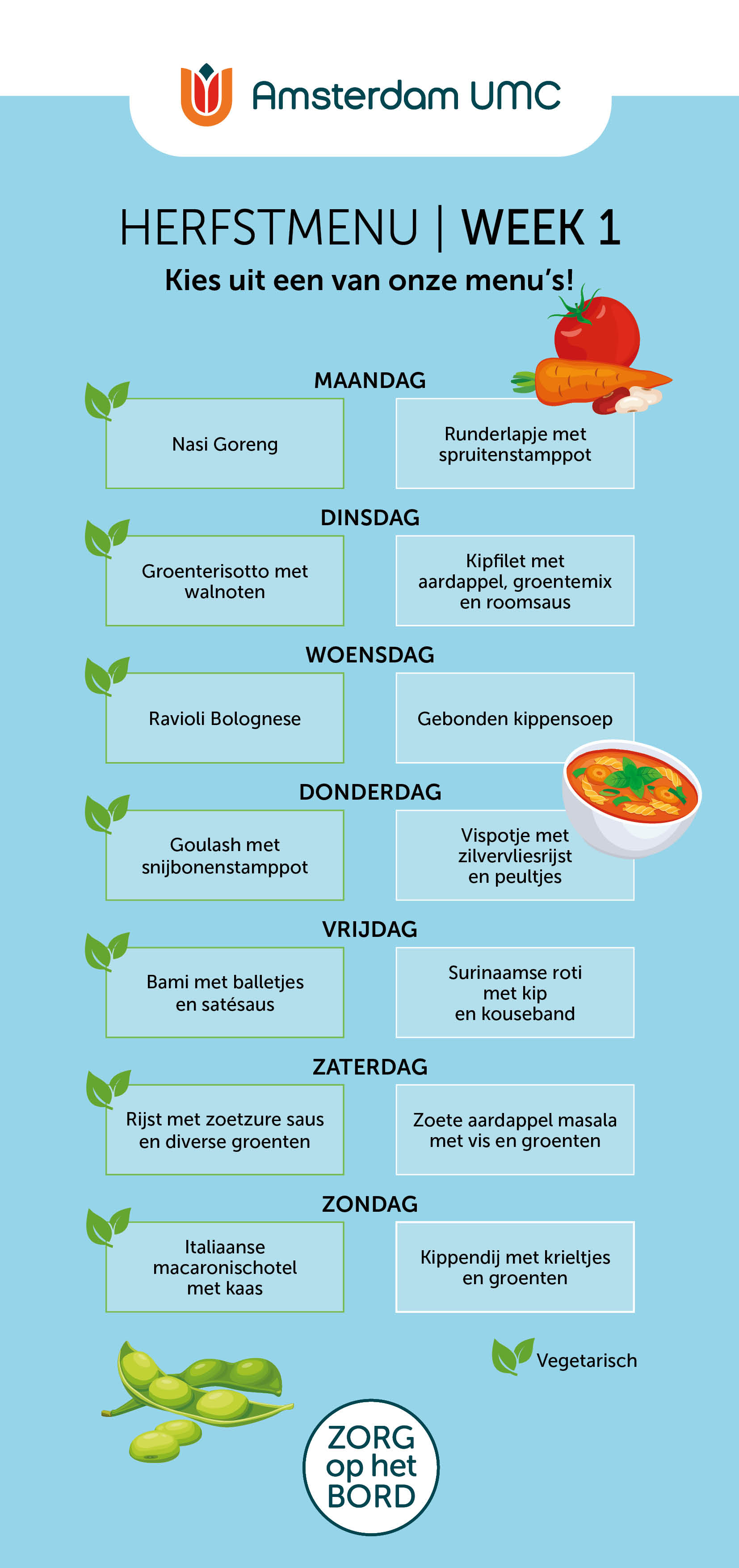 Herfsatmenu week 1 avondmaaltijd AMC