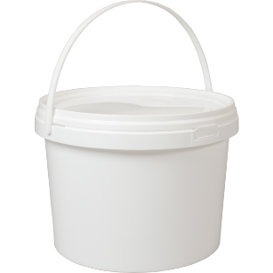 Emmer, PP, Rond, 2.5L, wit (692916), Neutraal | Eten - De Verpakkingswinkel