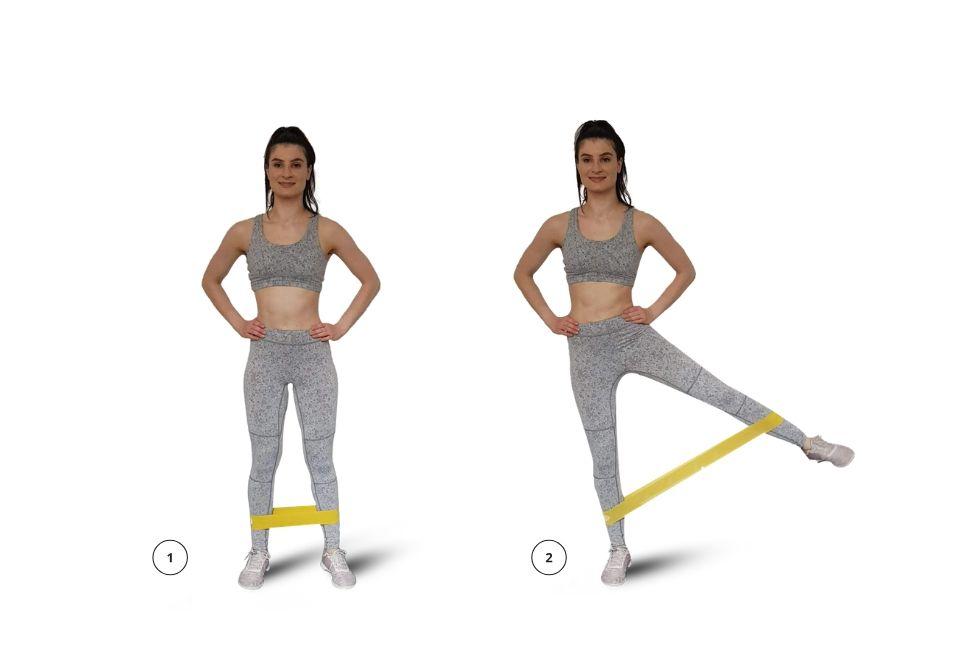 Legs - Standing Leg Abductions with Short Resistance Band - FIT CARROTS |  Premium Fitness Tools For Functional and Regeneration Training