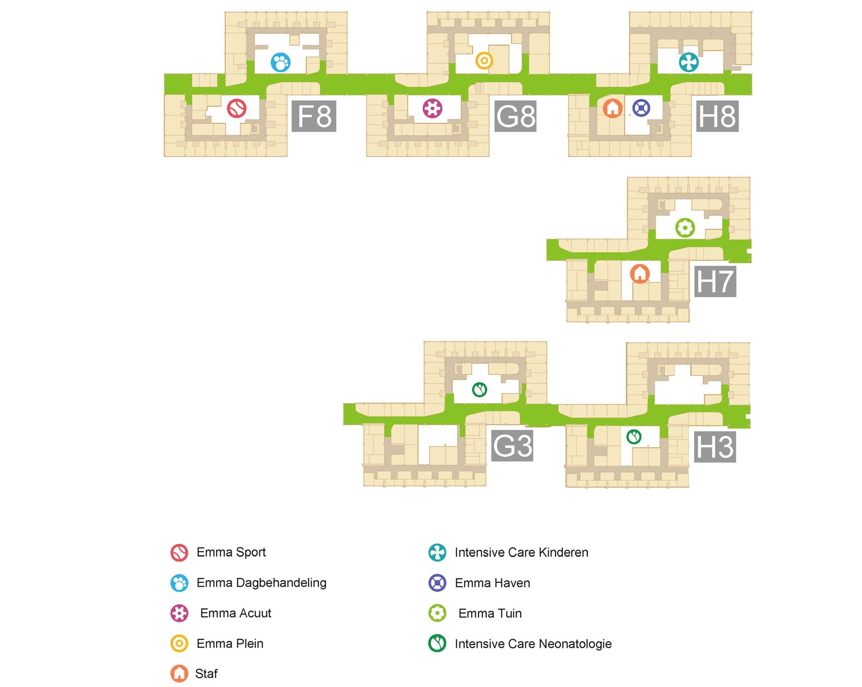 Plattegrond Emma Kinderziekenhuis